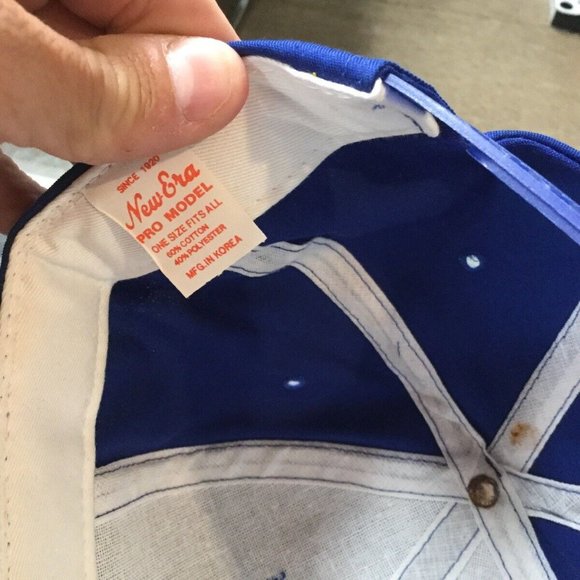 NWT Vintage Milwaukee Brewers New Era Banner Blue Snapback Hat Cap New With Tags - Picture 6 of 6